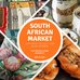A visual poster showing arts, crafts and food available at the market.