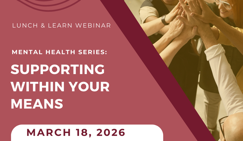 Poster for event with a image of people giving high fives.