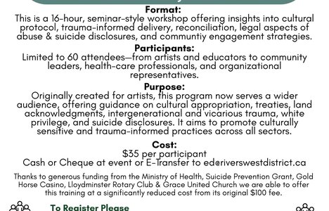 Poster for event with written description about event.