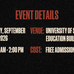 Event Details Date: Friday, September 18th, 2026 Time: 10:00AM-2:00PM Venue: University of Saskatchewan, Education Building Cost: Free Admission