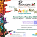 Poster for the event with a QR code and a picture of colourful crayons.