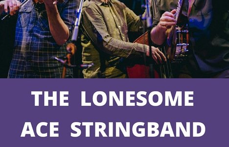 Poster for event with a image of the band performing.