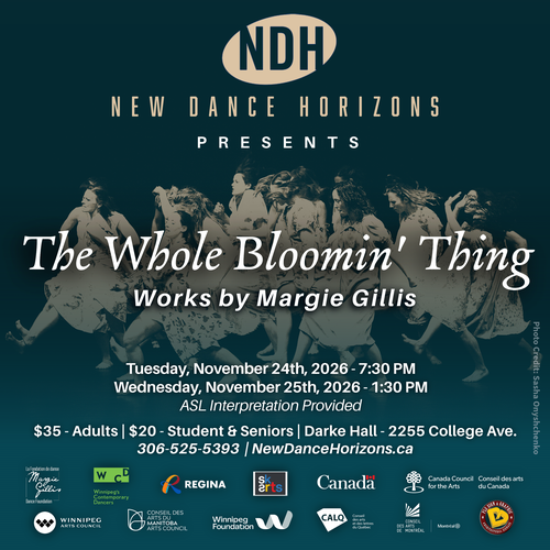 Poster with detail of The Whole Bloomin' Thing: Works by Margie Gillis