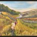 Photo of the painting of There Is A Place, a person walking along a SK valley.