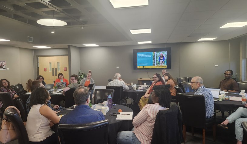 SaskCulture team partaking in the results from the consultations