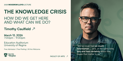 Poster for event with image of Timothy Caulfield