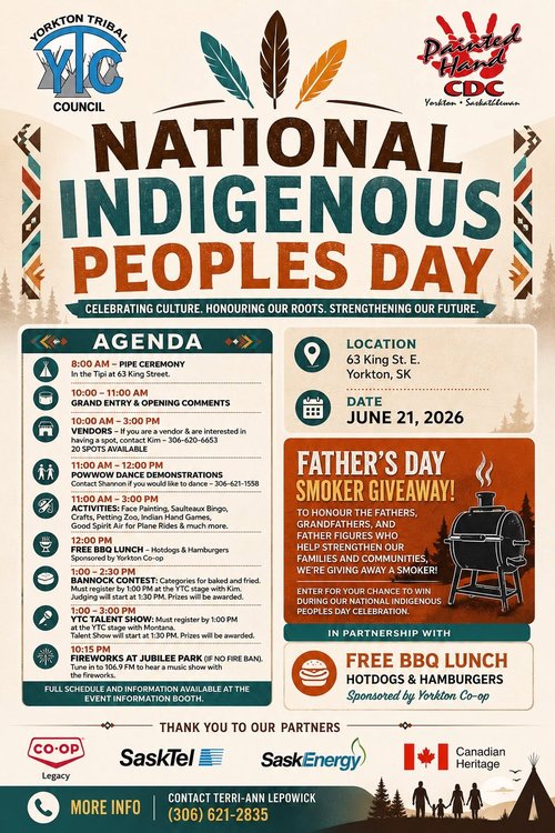 Poster for the event with a list of events that are in the description.