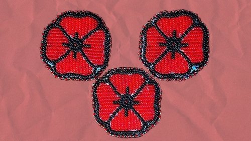 Image of Beaded poppies