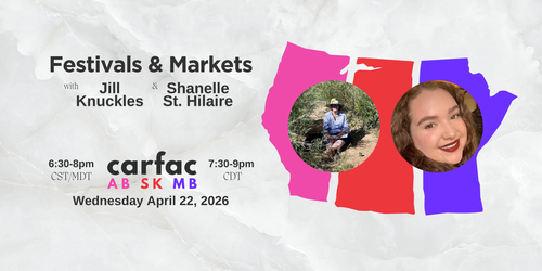 Poster for event with pictures of both speakers.