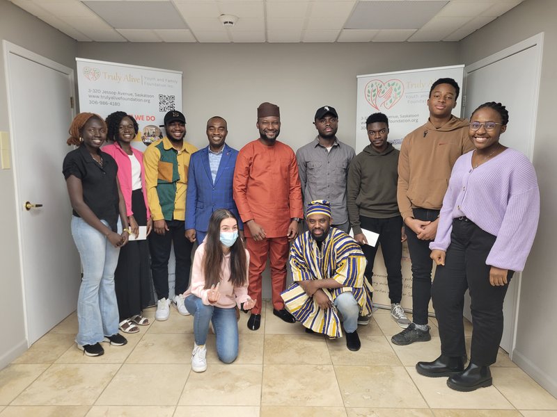 A group shot of Truly Alive Youth and Family Foundation volunteers.