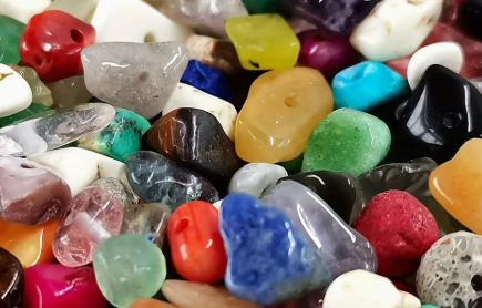 polished stones  chips of various colors and shapes suitable for jewelry making