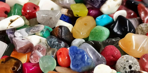 polished stones  chips of various colors and shapes suitable for jewelry making