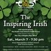 Poster for event with four leaf clovers in the background.