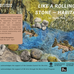 A water color graphic image of the invitation for the Like a Rolling Stone Habitat event